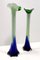 Vintage Green and Blue Encased Murano Glass Vases, Italy, 1960s, Set of 2 5