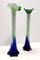 Vintage Green and Blue Encased Murano Glass Vases, Italy, 1960s, Set of 2, Image 5
