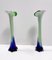 Vases Vintage en Verre Murano Vert et Bleu, Italie, 1960s, Set de 2 9