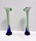 Vintage Green and Blue Encased Murano Glass Vases, Italy, 1960s, Set of 2 9