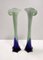 Vintage Green and Blue Encased Murano Glass Vases, Italy, 1960s, Set of 2 7