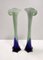 Vintage Green and Blue Encased Murano Glass Vases, Italy, 1960s, Set of 2, Image 7