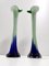 Vintage Green and Blue Encased Murano Glass Vases, Italy, 1960s, Set of 2 4