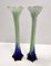 Vintage Green and Blue Encased Murano Glass Vases, Italy, 1960s, Set of 2 11