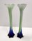 Vintage Green and Blue Encased Murano Glass Vases, Italy, 1960s, Set of 2, Image 11