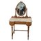 Cherry Dressing Table with Stool, Early 20th Century, Set of 2, Image 1