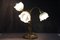 Lampe de Bureau Vintage en Laiton et Verre, 1980s 2
