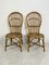 Kleine italienische Mid-Century Stühle aus Bambus, 1950er, 2er Set 1