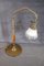 Lámpara de mesa vintage de latón y vidrio, años 30, Imagen 10
