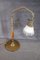 Vintage Tischlampe aus Messing & Glas, 1930er 10