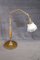 Vintage Tischlampe aus Messing & Glas, 1930er 6