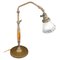 Vintage Tischlampe aus Messing & Glas, 1930er 1