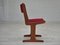 Danish Dining Chairs in Teak & Red Velour, 1960s, Set of 4 15