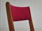 Danish Dining Chairs in Teak & Red Velour, 1960s, Set of 4 6