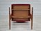 Danish Dining Chairs in Teak & Red Velour, 1960s, Set of 4 18