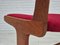 Danish Dining Chairs in Teak & Red Velour, 1960s, Set of 4 22