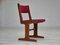 Danish Dining Chairs in Teak & Red Velour, 1960s, Set of 4 10