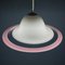 Murano Glass White and Pink Pendant Lamp, Italy, 1970s 10