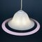 Murano Glass White and Pink Pendant Lamp, Italy, 1970s 2