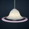 Murano Glass White and Pink Pendant Lamp, Italy, 1970s 9