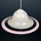 Murano Glass White and Pink Pendant Lamp, Italy, 1970s 5