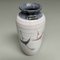 Jarrón Ikebana Kikyouya japonés de cerámica con grullas, años 60, Imagen 2