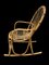 Rocking Chair en Rotin, 1950s 3