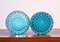 Portuguese Blue Glass Flush Mounts, 1960s Set of 2 1