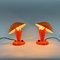 Small Metal Mushroom Lamps by Napako, 1970s, Set of 2 8
