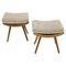 Czechoslovakian Ash Stools, 1960s, Set of 2 1