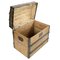 Baúl de transporte de madera con refuerzos de acero, Imagen 2
