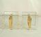 Architectural Clear Glass and Gilt Metal Push Pull Double Door Handles, 1960s, Set of 2 5