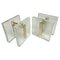 Clear Glass and Gilt Metal Push Pull Double Door Handles, 1960s, Set of 2, Image 2