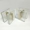 Clear Glass and Gilt Metal Push Pull Double Door Handles, 1960s, Set of 2 4