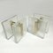 Clear Glass and Gilt Metal Push Pull Double Door Handles, 1960s, Set of 2, Image 4