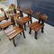 French Brutalist Oak Chairs, 1975, Set of 8, Image 10