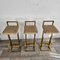 Brass Bar Stools in the style of Maison Jansen, 1980s, Set of 3 3