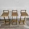 Brass Bar Stools in the style of Maison Jansen, 1980s, Set of 3, Image 3