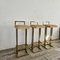 Brass Bar Stools in the style of Maison Jansen, 1980s, Set of 3 2