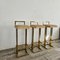 Brass Bar Stools in the style of Maison Jansen, 1980s, Set of 3, Image 2