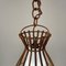 Rattan & Opaline Glass Pendant Light in the style of Louis Sognot, France, 1950s 13