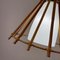 Rattan & Opaline Glass Pendant Light in the style of Louis Sognot, France, 1950s 12