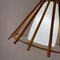 Rattan & Opaline Glass Pendant Light in the style of Louis Sognot, France, 1950s, Image 12