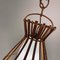 Rattan & Opaline Glass Pendant Light in the style of Louis Sognot, France, 1950s 11