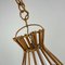Rattan & Opaline Glass Pendant Light in the style of Louis Sognot, France, 1950s, Image 10