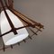 Rattan & Opaline Glass Pendant Light in the style of Louis Sognot, France, 1950s 8