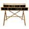 Mid-Century Desk in Bamboo and Black Lacquer by E. Murio, 1960s 1