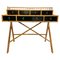 Mid-Century Desk in Bamboo and Black Lacquer by E. Murio, 1960s, Image 1