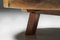 French Round Artisan Wooden Coffee Table, 1950s, Image 6