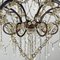 Italian Glass Drop Chandelier with Metal Structure, 1950s, Image 15